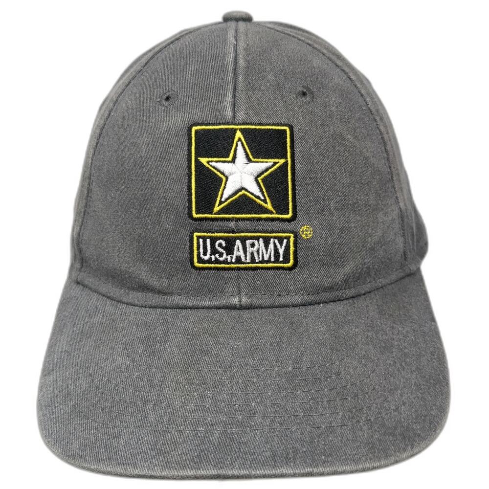 Baseball Cap Gray One Size US Army Star Logo Strapback Hat goarmy Recruiter